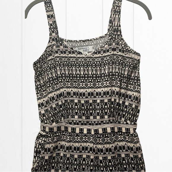 Harmony and Havoc jumpsuit size S black/cream elastic waist side zip closure - Picture 4 of 13